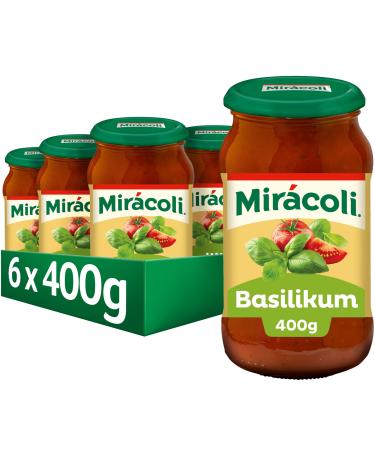 MIR COLI Pasta Sauce Basil 6 jars (6 x 400g) Basil 400 g (pack of 6)
