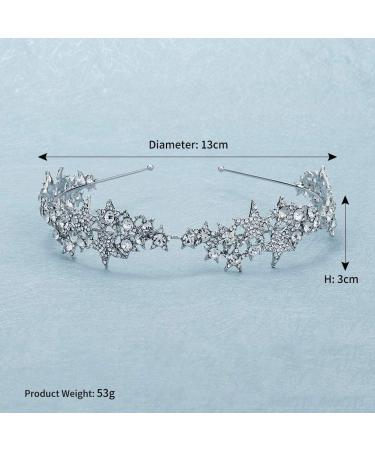Aimimer Crystal Star Tiara Crown Headband for Wedding & Prom - Hair Jewelry for Women - Buy Online on GoSupps.com