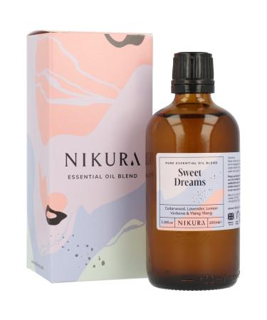 Nikura Sweet Dreams Essential Oil Blend - 100ml | Made from Cedarwood Lavender Lemon Verbena Ylang Ylang | for Sleep Aromatherapy Diffusers Soap Making Candle Making | Vegan & UK Made 100 ml (Pack of 1)