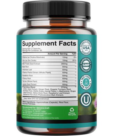 Liver Cleanse Detox & Repair Formula - Herbal Liver Support Supplement with Milk Thistle Turmeric Dandelion Root & Artichoke Extract for Liver Health - Silymarin Milk Thistle Liver Detox Capsules 180 - Buy Online on GoSupps.com