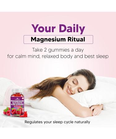 Lofux Magnesium Glycinate Gummies 400mg Sugar Free Magnesium Gummies for Adults Women Men Chewable Supplement Gummy with L-Threonate Vitamin D B6 CoQ10 - for Calm Sleep Body Relaxation 120 Ct - Buy Online on GoSupps.com
