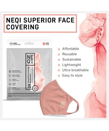 Buy Neqi Pink Face Masks - 3 Pack | Reusable Makeshift Masks for Adults | Size SM | International Shipping Available - Buy Online on GoSupps.com