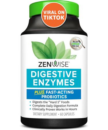 Zenwise Health Digestive Enzymes with Prebiotics + Probiotics 60 Capsules