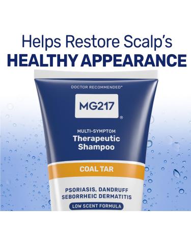 MG217 - Psoriasis Shampoo with Coal Tar Therapeutic Scalp Treatment Controls Itching Scaling Flaking Scale Buildup Psoriasis Scalp Treatment .5% Coal Tar Shampoo and Conditioner - 8floz - Buy Online on GoSupps.com