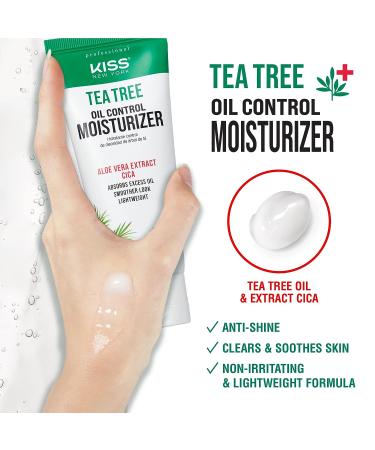 Kiss New York Tea Tree Oil Moisturizer for Oily Skin 3.38 Fl Oz - Korean Skin Care Formula - Buy Online on GoSupps.com