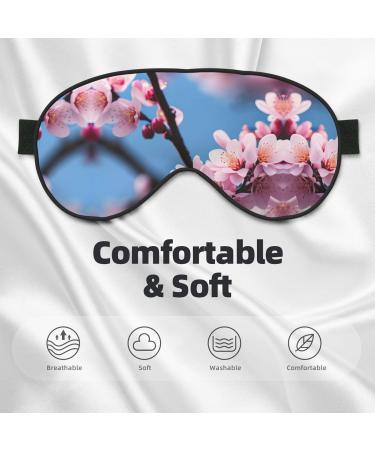 Plum Blossom Print Ultra-Soft Eye Mask | Light-Blocking for Optimal Comfort & Restful Sleep - International Shipping - Buy Online on GoSupps.com