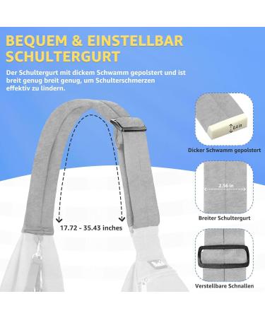 Slowton Dog Carrier Bag - Adjustable Shoulder Strap Front Bag Design for Outdoor Walks - Gray-Sweater Fabric (S Pets 1.3-3.6kg) - Buy Online on GoSupps.com