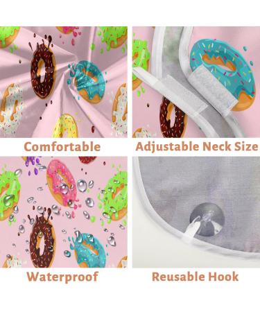 Colorful Donut Pattern Beard Bib Apron | Non-Stick Waterproof Hair Catcher for Men | Perfect Grooming Gift - Buy Online on GoSupps.com