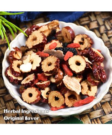 Ginseng Five Treasures Tea 120g 4.2oz (12g x 10 Bags) Polygonatum Wolfberry Dried Jujube Mulberry Maca Combination Herbal Tea Bags - Buy Online on GoSupps.com