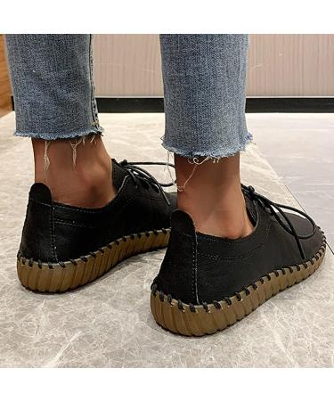 Breathable Slip-On Women's Fashion Sneakers - Casual Brown & Black Flats (Size 8.5) - Buy Online on GoSupps.com