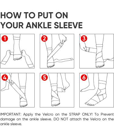 AVIDDA Ankle Support Brace 1 Pair - Adjustable Compression Foot Sleeves for Pain Relief - M/Z New Black - Buy Online on GoSupps.com