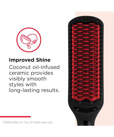 REVLON SmoothStay XL Straightening Brush | Coconut Oil-Infused Ceramic Hair Straightener for Shiny Smooth Frizz-Free Hair - International Shipping Available - Buy Online on GoSupps.com
