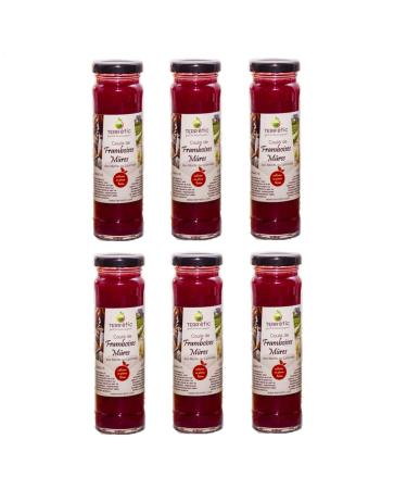 Lot of 6x Raspberry & blackberry coulis - Mont du Lyonnais - Terr'étic fruit of peasant labor - 156ml jar
