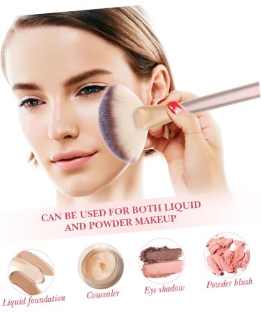 Beavorty 2 Sets Makeup Brush Facial Makeup Applicator Makeup Blush Face Fan Blush Highlighter Applicator Powder Brush Contour Brush Woman Sector Corrugated Silk Nylon Wool - Buy Online on GoSupps.com
