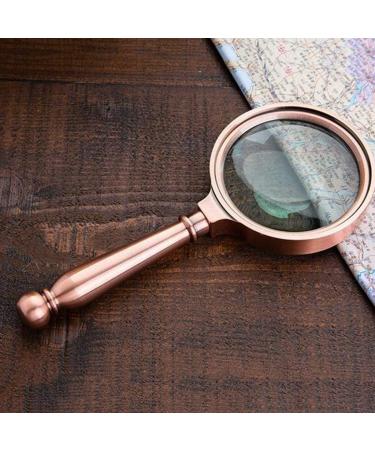 Magnifying Glasses Educational Hobby Magnifiers Handheld All Metal Red Bronze 10 Times Hd Optical Magnifying Glass Comfortable Anniversary - Buy Online on GoSupps.com