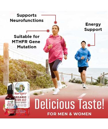 Organic Vitamin B12 Spray for Nerve Function & Energy Support - Vegan, Non-GMO, Gluten Free - 1 Fl Oz (Berry) - Pack of 1 - Buy Online on GoSupps.com