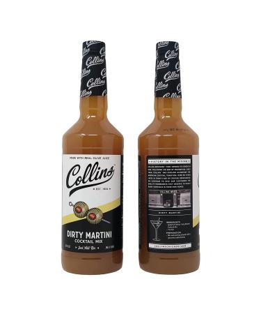 Lara's Gourmet Passions Collins Dirty Martini Cocktail Mix - 2 Pack (32 fl oz each) with Free 4-Count Coasters - Buy Online on GoSupps.com