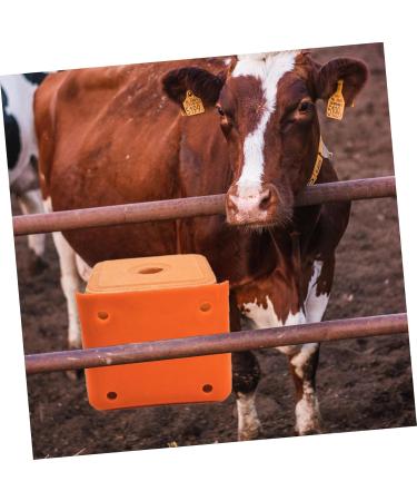 Balacoo Cattle Salt Block Feeder Cattle Sheep Food Bowl Livestock Feeding Bucket Farm Livestock Salt Block Feeding Box for Sheep Goat Pup Dog Farm Supplies Accessory Orange Livestock Feeder Bowl - Buy Online on GoSupps.com
