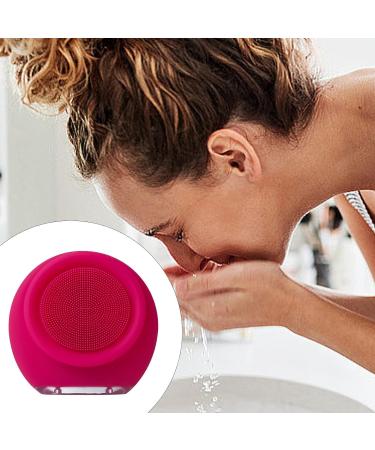 Anulely Face Cleansing Brush Electric Facial Brush Delicate Silicone Face Wash Brush Waterproof Face Cleansing Brush for Effective Face Cleansing Pink/Red - Buy Online on GoSupps.com