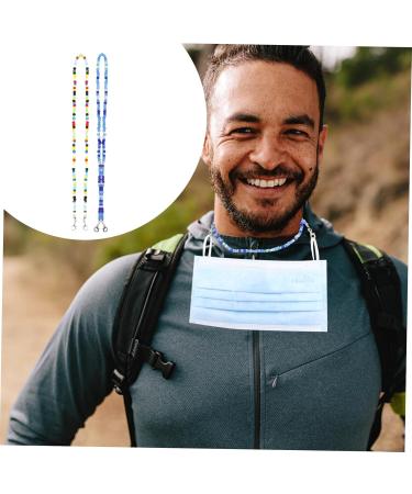 Solustre 2 Pcal Glasses Mask Chain - Pearl Cord Straps for Kids | Anti-Slip Face Cover Extension - 50x0.3cm - Buy Online on GoSupps.com