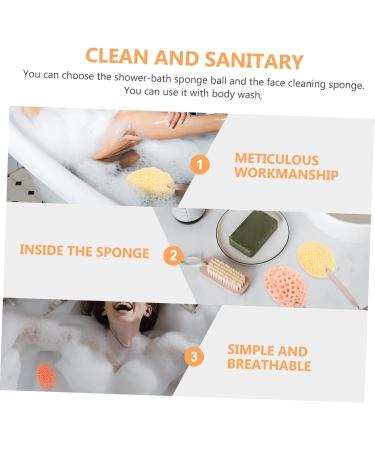 Buy Hemoton 4 Pcs Bath Balls - Greek Sponge Exfoliating Shower Pouf & Hydrophilic Polyurethane Body Loofahs for Optimal Cleansing - International Shipping Available - Buy Online on GoSupps.com