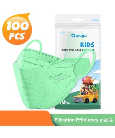 10/50/100Pcs Children's Face Shield Breathable 4-Layer Protective Face Cover with Elastic Earloop 100pcs-a One Size - Buy Online on GoSupps.com