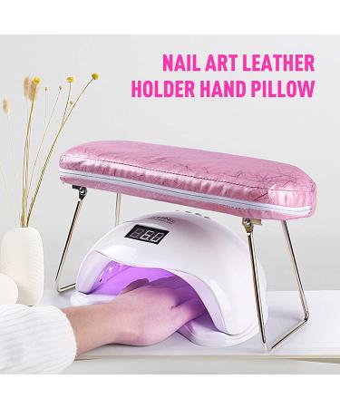 LXIANGN Nail Arm Rest - Pink Microfiber Leather Manicure Hand Pillow for Nails Salon - Buy Online on GoSupps.com