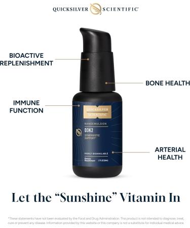 Quicksilver Scientific Nanoemulsified D3K2 - Emulsified Liquid Vitamin D3 + K2 MK7 Liposomal Liposomal Vitamin C Bundle - Buy Online on GoSupps.com
