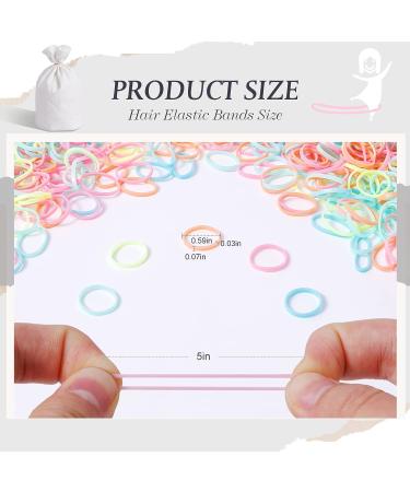 Marcoido Color Tiny Elastic Hair Ties 1500pcs Hair Rubber Bands Ponytail Holders Braids Locs For Baby Toddlers Kids Small Hair Elastics With An Zipper Bag. (small  Macaron A) Small Macaron A - Buy Online on GoSupps.com