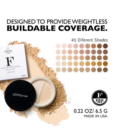 Alima Pure Matte Loose Mineral Powder Foundation - Oil & Talc Free, Full Coverage Natural Makeup (.23 oz/6.5g, Neutral 2) - Buy Online on GoSupps.com