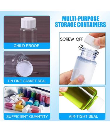 Gzcaiyun 50 Pcs Portable 20ml Plump Plastic Bottles with Screw Caps & Stickers for Cosmetics Travel & Camping - Buy Online on GoSupps.com