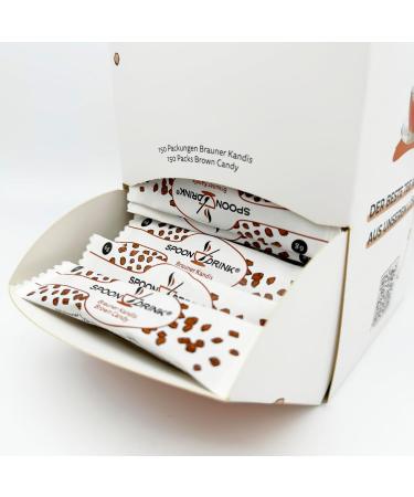 Spoondrink Brauner Kandiszucker Tower - 150 Perfectly Dosed Sugar Sticks for Tea | International Shipping - Buy Online on GoSupps.com