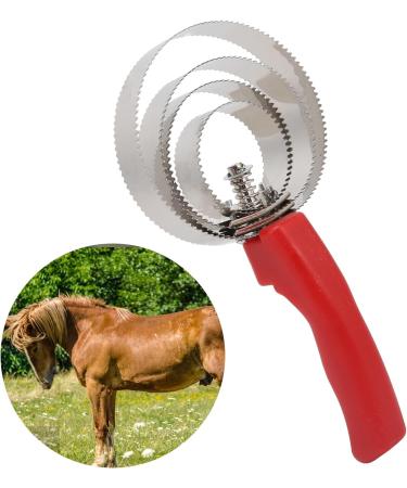 Buy Stainless Steel 6 Ring Curry Comb for Horses Sheep & Cows - Relieve Itching & Shedding (4 Turns) - International Shipping Available - Buy Online on GoSupps.com