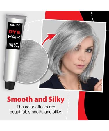 Silver hair dye natural silver gray hair dye cream cream with hair color silver hair dye silver gray hair dye cream for all hair types - Buy Online on GoSupps.com