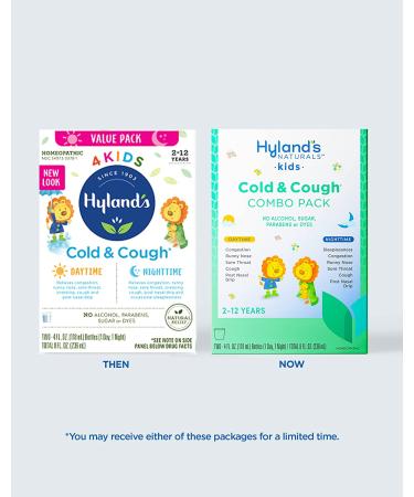 Hyland's 4 Kids Cold & Cough Day & Night Value Pack | Ages 2-12 | 4 fl oz Each - Buy Online on GoSupps.com