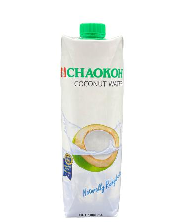 Chaokoh coconut water 100% natural coconut water from Thailand 12 Tetra Packs of 1L each 12 liters (12 x 1 L)
