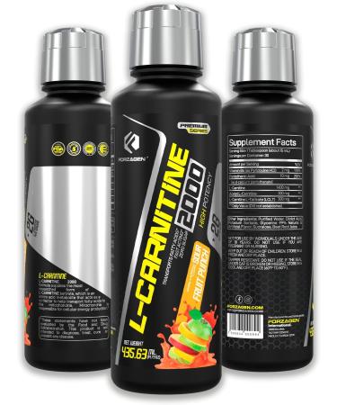 Forzagen L-Carnitine 2000 - Liquid L-Carnitine with Vitamin B6 | Acetyl L-Carnitine | 30 Servings Sour Fruit Punch - Boost Energy & Metabolism - Buy Online on GoSupps.com