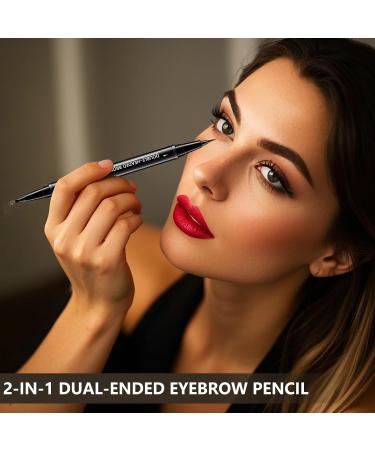 Imaginaryl Eyebrow 2in1 Eyebrow Pen Longlasting SmudgeResistant Precision Shaping Doublesided Cosmetic for Professional Makeup 4 - Buy Online on GoSupps.com