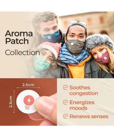 Combo Pack & Breathe Stickers Set for Masks - Natural Essential Oil Aromatherapy Stickers to Refresh Breath for Facial Masks & Pillows 10 Packs-120 Patches - Gya Labs - Buy Online on GoSupps.com