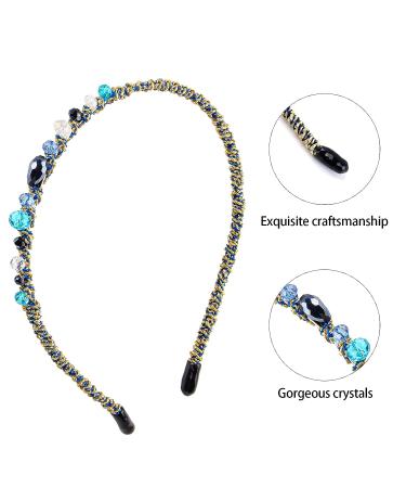 Zifengcer 7 Pcs Rhinestone Headbands for Women Girls - Sparkly Crystal Beaded Hair Hoop Set for Wedding Party - Non-slip Hair Accessories - Buy Online on GoSupps.com