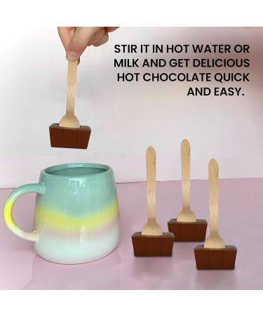 Fire Mountain Hot Chocolate Stirrers From Cocoa | 3 x 40g | 37% Milk Hot Chocolate Spoons Natural Milk Chocolate with Wooden Stirrer Hot Choc Spoons Cacao Chocolates Milk Hot Chocolate 3 count - Buy Online on GoSupps.com