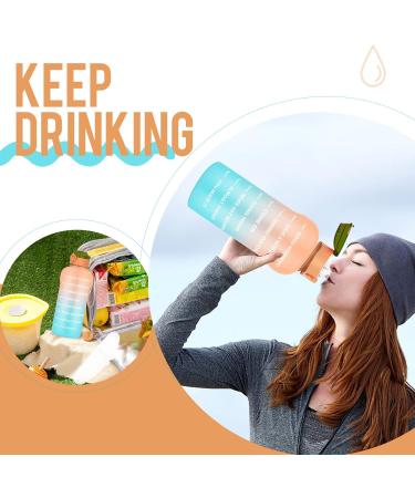 Wemet 2L BPA-Free Tritan Drinking Bottle with Fruit Filter & Time Markings | Leak-Proof Sports Water Bottle for Camping & Gym - Orange Green - Buy Online on GoSupps.com