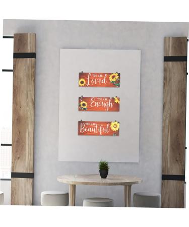 PRETYZOOM 1 Set Floral Wooden Wall-mounted Home Decor Decorative Wall Sign Sunflower Wall Decor Household - Buy Online on GoSupps.com