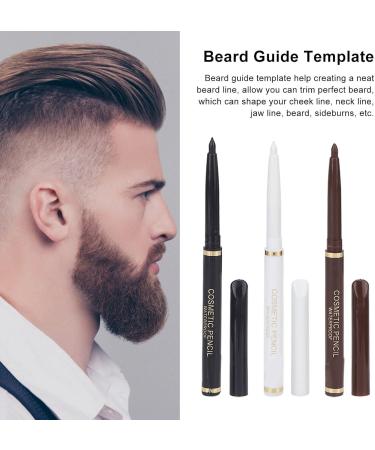 ACOGEDO 4Pcs Men Waterproof Beard Pencil Filler Kit with Long Lasting Beard Fountain Pen and Shape Guide Template for Perfect Beard Lines - Buy Online on GoSupps.com