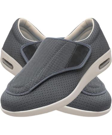 Men's Diabetic Slippers Comfy Arthritis Edema House Shoes Non-Slip Female Swollen Feet Walking Shoes Adjustable Orthopedic Slippers Plantar Fasciitis Shoes Elderly Slippers 44 1