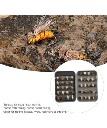 40-Piece Fly Fishing Fly Set - Dry Fly Bait & Accessories with Box for Trout Fishing - Buy Online on GoSupps.com