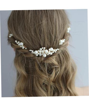 MAGICLULU 1 Set Bride Wedding Hairpin Pearl Bun Hairpin Bride Hair Accessory Wedding Hair Comb Pearl Hair Side Comb Pearl Hair Comb Wedding Headdress Bride Hair Fork Pearl Hairpin - Buy Online on GoSupps.com