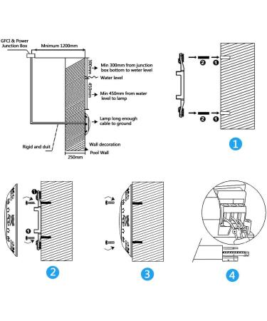 Lylmle 35W RGB Pool Lights - Waterproof LED Pool Headlight with Remote Control | 140 Beam Angle | IP68 | 2-Pack Surface-Mounted Assembly - Buy Online on GoSupps.com