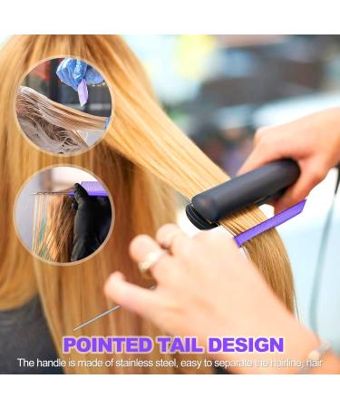 Sularpek 3-Piece Sleek Bun Brush Set | Double Edge Teasing Brush & Rat Tail Comb | Perfect for Hairdressers & Women - Purple - Buy Online on GoSupps.com