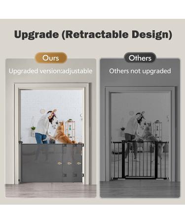 71'' Retractable Baby Gates for Stairs Auto Lock Baby Gates for Doorways 34''Tall  Extends Up to 77Wide Dog Gates for Doorways Hallways - Buy Online on GoSupps.com